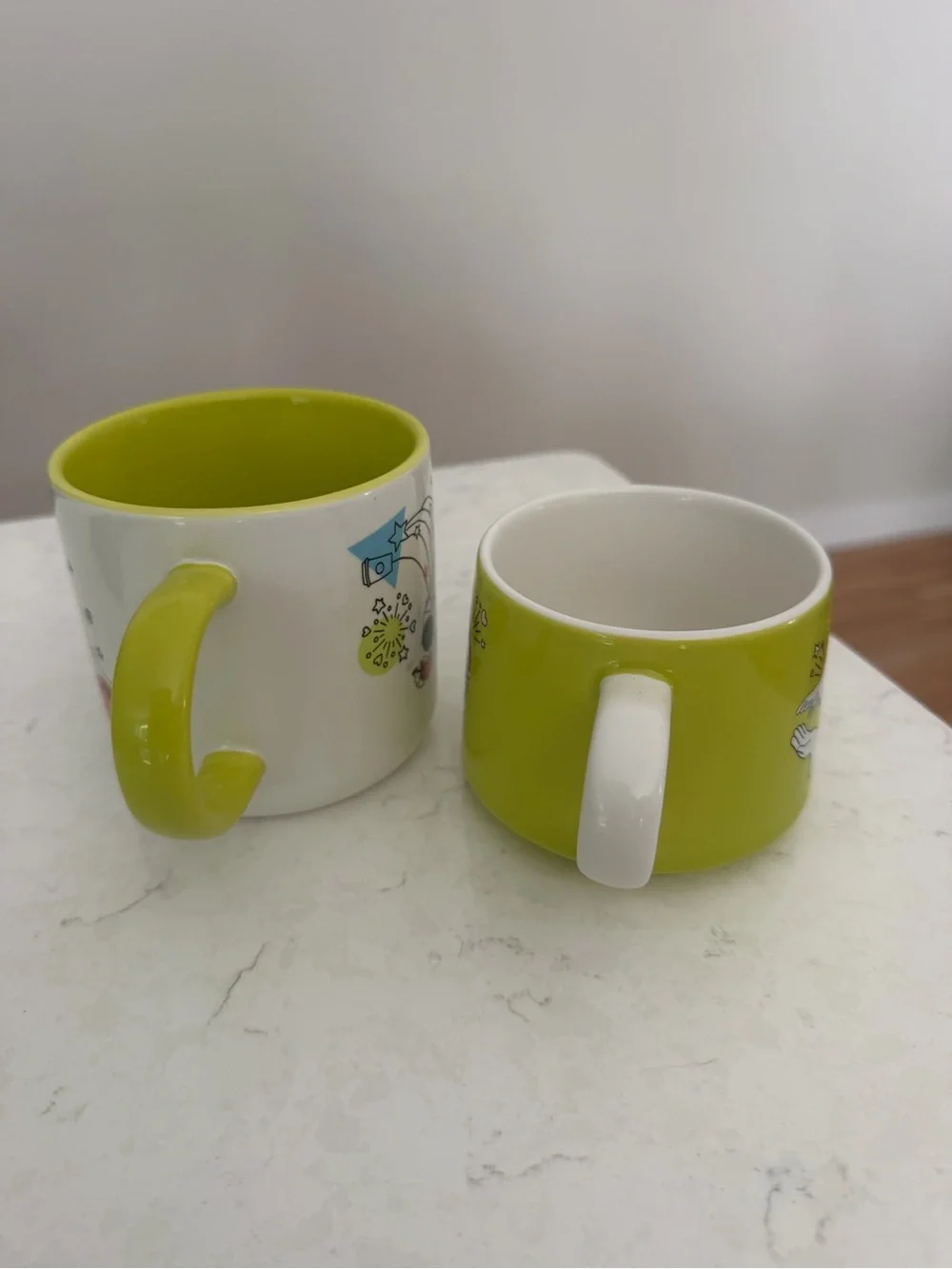 Starbucks Japan 25th Anniversary Stacking Mug & Cup 8oz & 12oz Hummingbird Logo